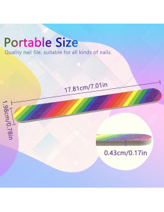 12 Limadoras de Uñas Doble Cara LNAUJS 100/180 Grit Coloridas 2