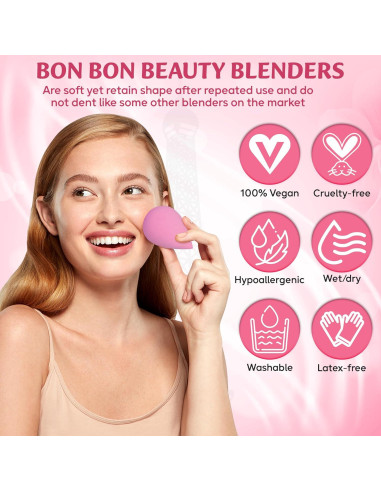 Set de 6 Esponjas de Maquillaje Nameless Niche - Veganas y Suaves