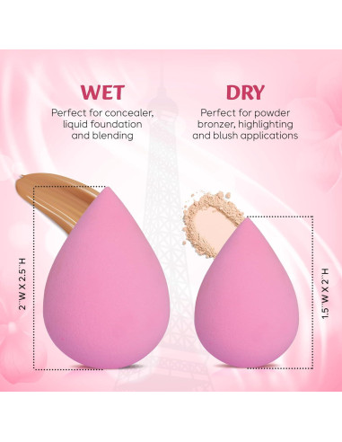 Set de 6 Esponjas de Maquillaje Nameless Niche - Veganas y Suaves