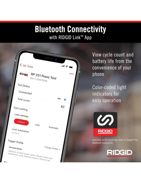 Herramienta de Prensado Compacta RIDGID RP 251 12V con Baterías