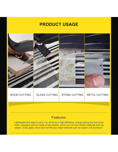 Sierra de Mesa Mini CNCEST 100mm 90W para Corte de Madera y Vidrio