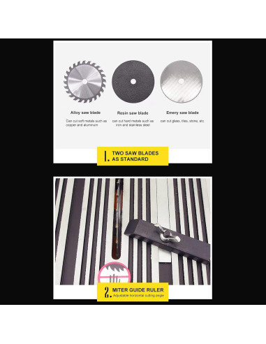 Sierra de Mesa Mini CNCEST 100mm 90W para Corte de Madera y Vidrio