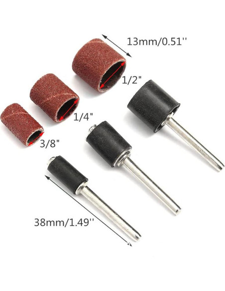 Kit de Lijado Dremel FLXDirect 132 Piezas - 120 Mangas y 12 Mandriles