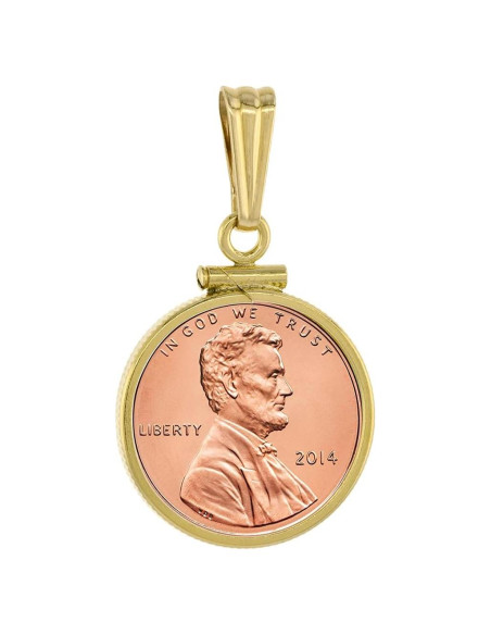 Bezel de Moneda de Plata Esterlina 925 y Oro Relleno 14k 19mm