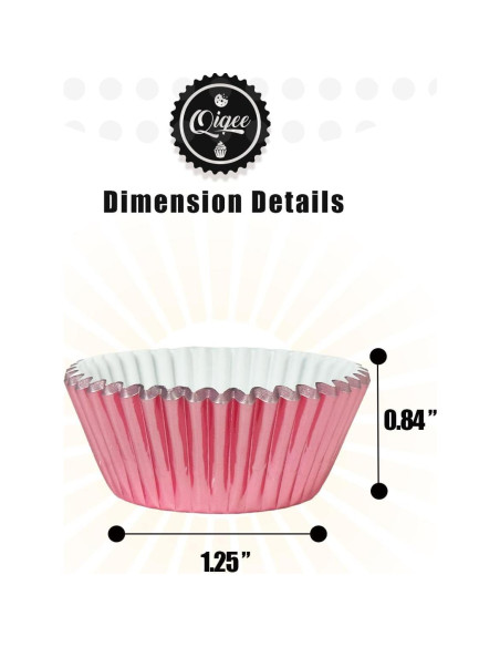 Forros para Cupcakes Qiqee 150pcs Mini Oro-Plata-Rosa