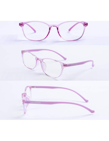 Gafas Anti Luz Azul AetrvoHope para Niños UV400 Rosa Claro