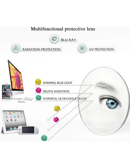 Gafas Anti Luz Azul AetrvoHope para Niños UV400 Rosa Claro