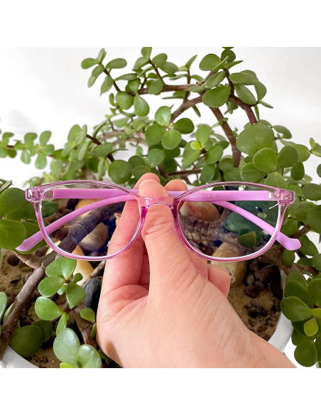 Gafas Anti Luz Azul AetrvoHope para Niños UV400 Rosa Claro