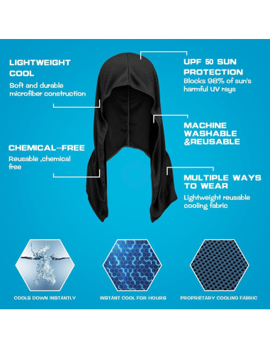 Toallas Refrescantes Bencailor 4 Piezas UPF 50 para Deporte