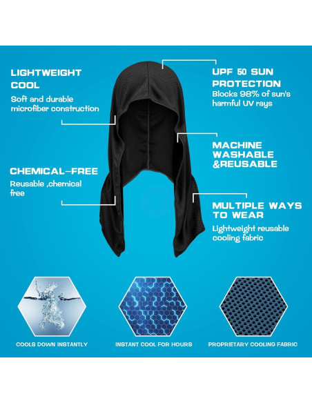 Toallas Refrescantes Bencailor 4 Piezas UPF 50 para Deporte