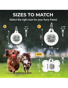 Etiqueta de Identificación QR Personalizada ROVERTAGS Pequeña 2