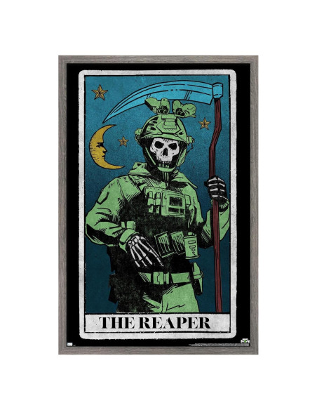 Cartel enmarcado Call of Duty Modern Warfare 2 Ghost 56.8x37.4cm