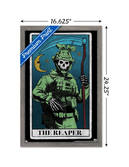 Cartel enmarcado Call of Duty Modern Warfare 2 Ghost 56.8x37.4cm