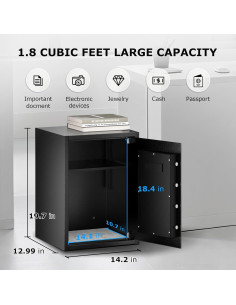 Caja Fuerte Bonsaii 1.8 Pies Cúbicos con Cerradura Digital 2
