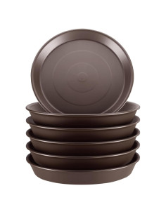 Bandejas de Goteo para Plantas GROWNEER 8" 6 Piezas Marrón