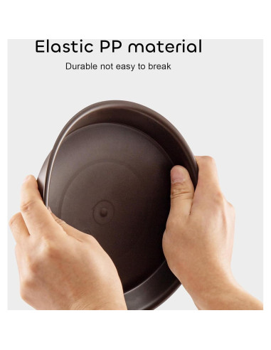 Bandejas de Goteo para Plantas GROWNEER 8" 6 Piezas Marrón