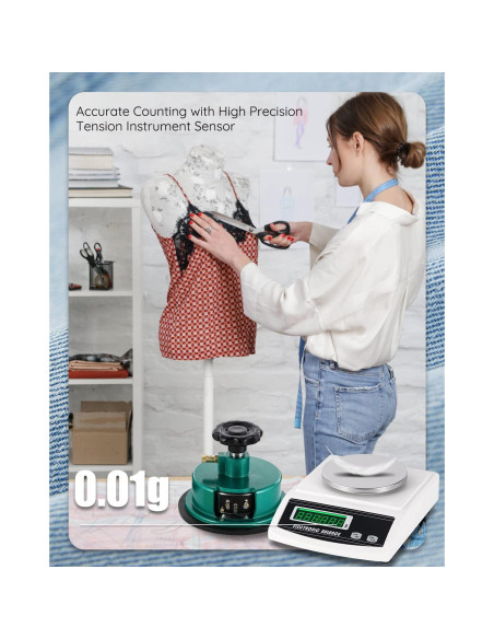 Balanza Electrónica de Tela NEWTRY 1000g/0.01g con Muestreador