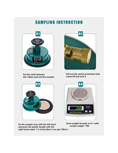 Balanza Electrónica de Tela NEWTRY 1000g/0.01g con Muestreador