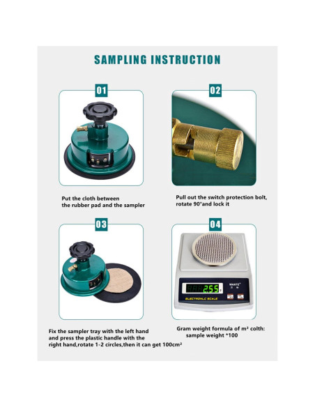 Balanza Electrónica de Tela NEWTRY 1000g/0.01g con Muestreador