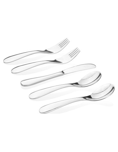 Juego de Cubiertos de Acero Inoxidable Kiddobloom para Niños - 5 Piezas