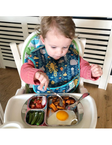 Juego de Cubiertos de Acero Inoxidable Kiddobloom para Niños - 5 Piezas