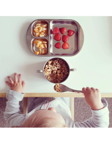 Juego de Cubiertos de Acero Inoxidable Kiddobloom para Niños - 5 Piezas