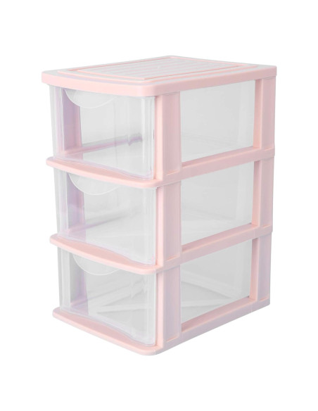 Organizador de Cajones 3 Capas Yardwe Rosa Plástico 17.3x13.5x22.9 cm