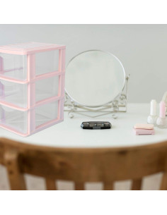 Organizador de Cajones 3 Capas Yardwe Rosa Plástico 17.3x13.5x22.9 cm 2