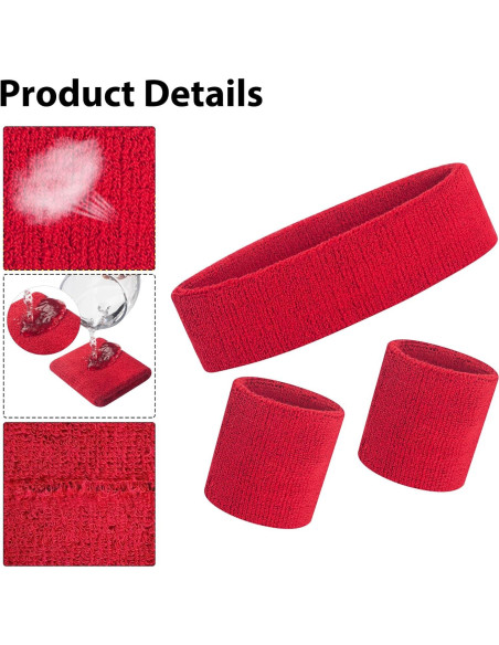 Conjunto 5 Piezas Banda Cabeza Muñequera y Calcetines Rayas