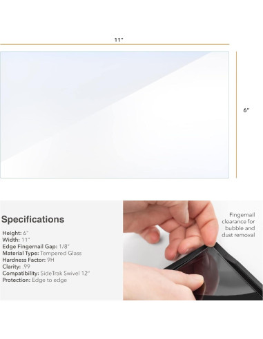 Protector de Pantalla Vidrio Templado Stand Steady 12.5"