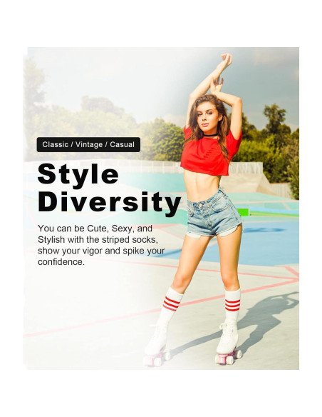 Conjunto 5 Piezas Banda Cabeza Muñequera y Calcetines Rayas