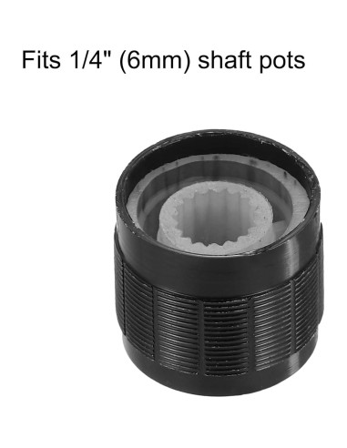 Perilla de Potenciómetro uxcell 5 Pcs Aluminio 15mmx13mm Negro