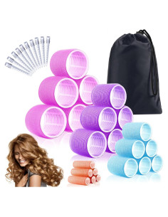 Conjunto de 34 Rulos Autoadhesivos DAFENG para Cabello