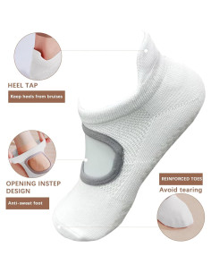 Calcetines Antideslizantes de Yoga WAJIAFAR para Mujeres 2
