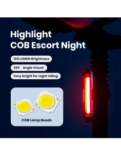 Luz Trasera de Bicicleta IWONDER PB001 Rojo-Azul 168 Lúmenes 2