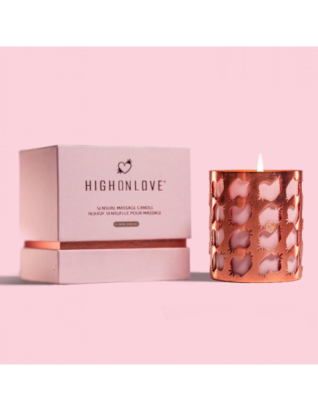 Vela de Aceite Corporal HighOnLove - Capullo de Rosa 300ml