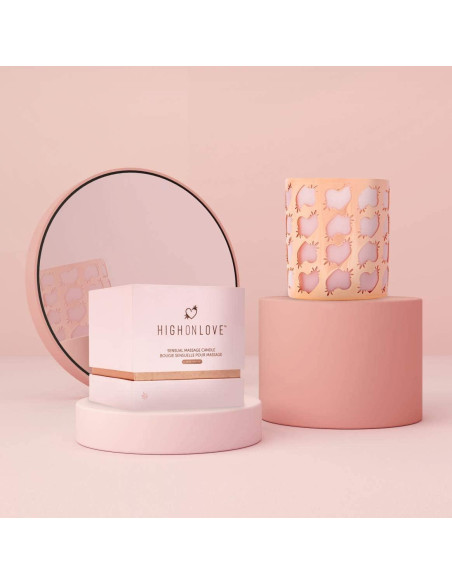 Vela de Aceite Corporal HighOnLove - Capullo de Rosa 300ml