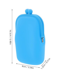 Monedero de Silicona Abaodam 16.5x12cm Azul Mini 2