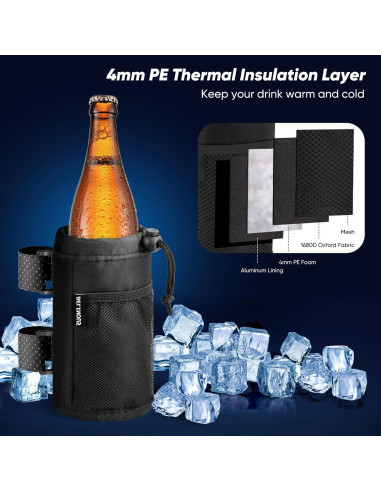 Soporte para Botellas Belinous Universal 24oz, Negro