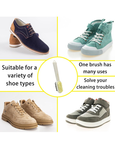 Cepillo de Zapatos Feelorna Doble Cara 19cm Suede Blanco