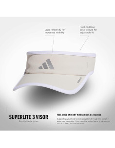 Gorra Visera Deportiva adidas Superlite para Mujeres - Beige 2