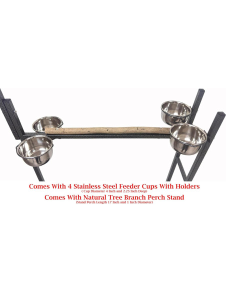 Soporte de Juego para Aves Loro Mcage 65.5 Pulgadas con Escalera