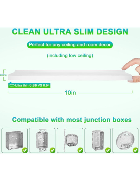 Paquete de 2 luces de techo LED GoBright 20W 2600LM 5CCT