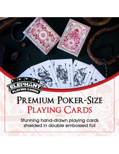 Baraja Premium Elephant Playing Cards Blanco Fantasma 1.78x8.79cm 2