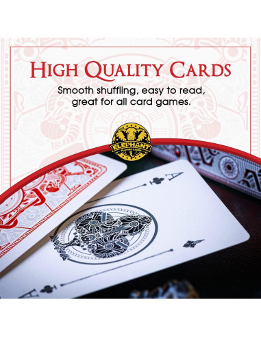 Baraja Premium Elephant Playing Cards Blanco Fantasma 1.78x8.79cm