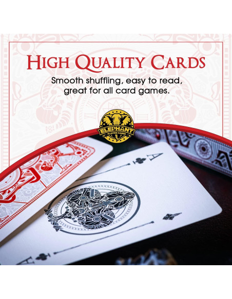 Baraja Premium Elephant Playing Cards Blanco Fantasma 1.78x8.79cm