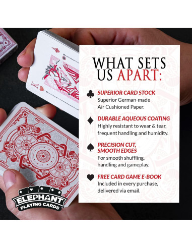 Baraja Premium Elephant Playing Cards Blanco Fantasma 1.78x8.79cm