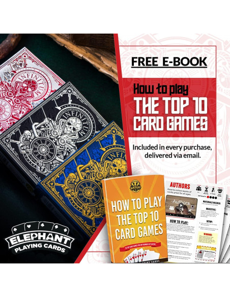 Baraja Premium Elephant Playing Cards Blanco Fantasma 1.78x8.79cm