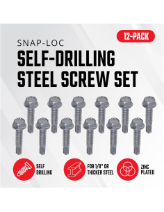 Juego de Tornillos Autoperforantes Zinc 12 Unidades 0.79x3.18cm Snap-Loc 2