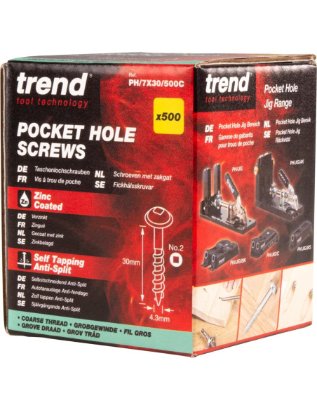 Tornillos de Agujero de Bolsillo Trend 31.75mm - Paquete 500